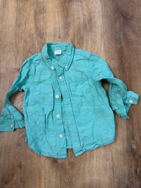 Gymboree Boys' Button-Down Shirt in Aqua
